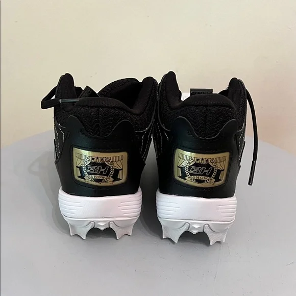 NWB Under Armour Harper 9 RM Black and White Cleats with Gold Detail - Picture 7 of 8